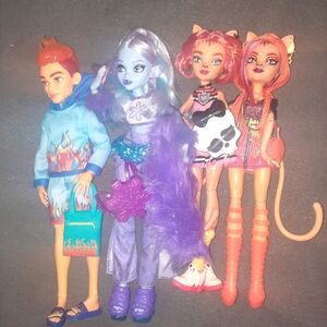 Monster High Dolls Set - Toralei, Abbey Bominable & Heath Burns